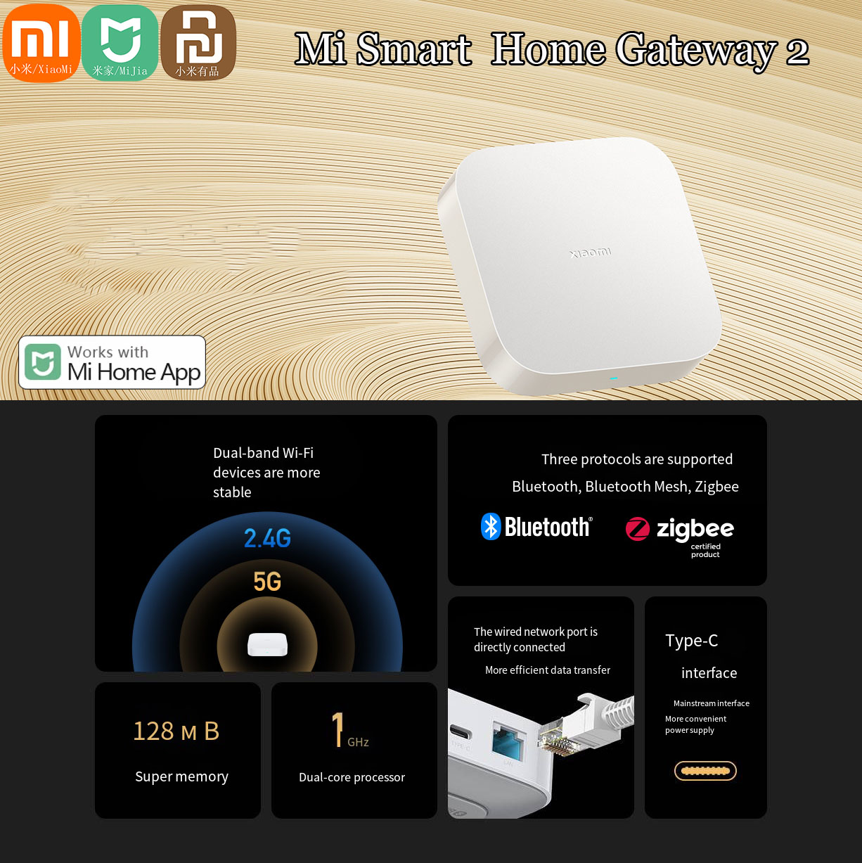 Xiaomi Hub Mijia Hub - Оригинальный Xiaomi Mijia умный дом концентратор